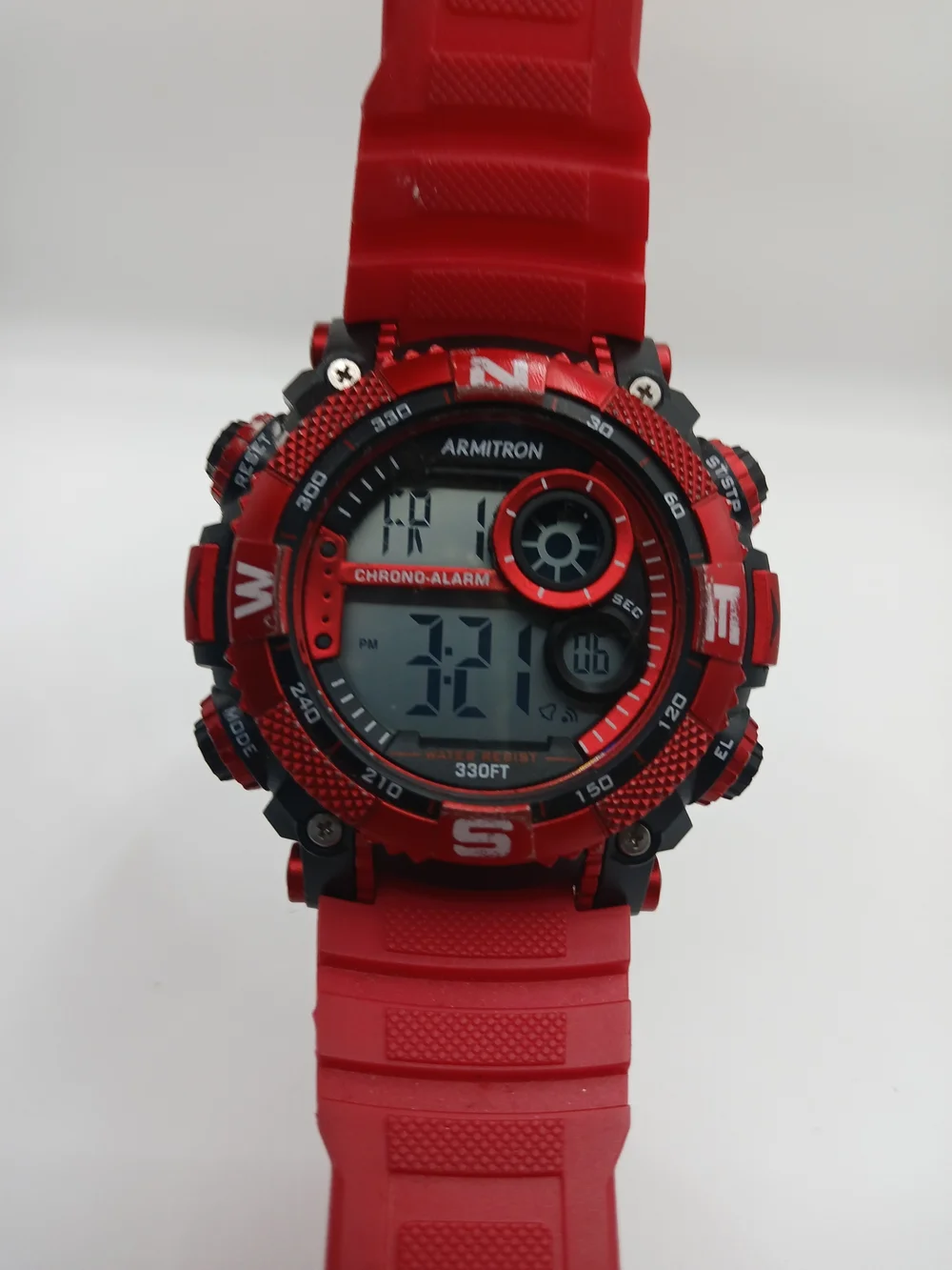 Armitron Sport Men's Digital Red Chronograph Resin Strap‎ Watch, 40/8284/Working